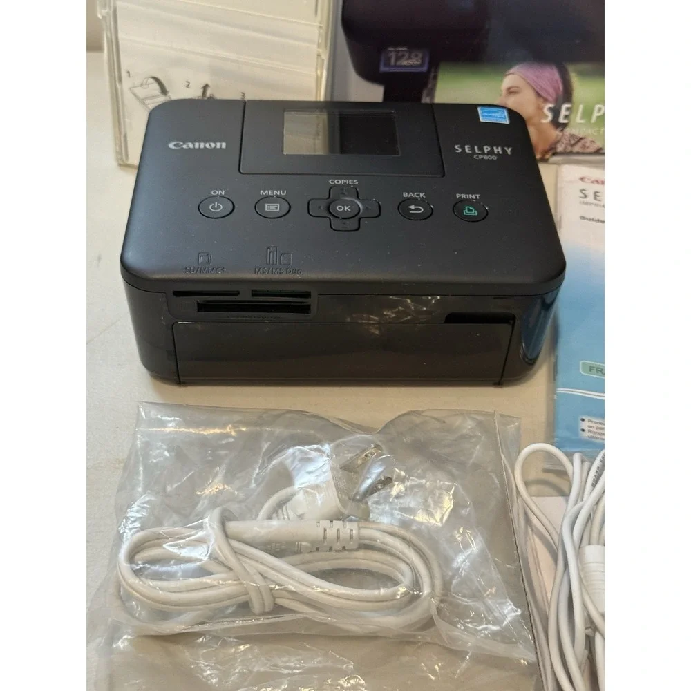 Canon SELPHY‎ CP800 Compact Photo Printer Bundle with Box and Accessories